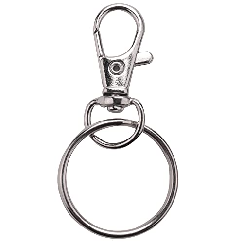 Uinfhyknd 120 Stücke Drehbarer Lanyard Druck Knopf, Metall Karabiner Verschluss mit Schlüssel Ring von Uinfhyknd