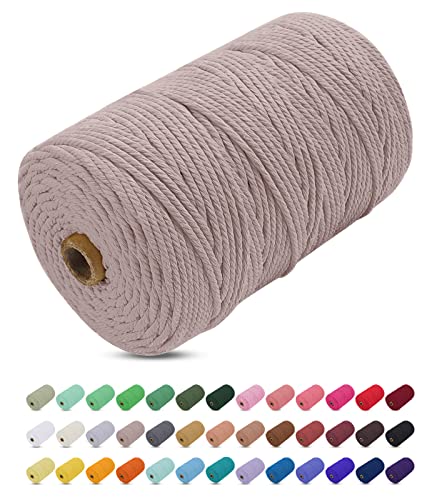 Uiopa Makramee Garn 3mm x 200m Hanfgrau Farbig Baumwollkordel Baumwollseil Geflochten Baumwollgarn Baumwollschnur, Makramee-Garn für Wandbehang, Hängepflanze, DIY Boho Deko Uiopa Makramee Garn 3mm x 200m Hanfgrau Farbig Baumwollkordel Baumwollseil Geflochten Baumwollgarn Baumwollschnur, Makramee-Garn für Wandbehang, Hängepflanze, DIY Boho Deko von Uiopa