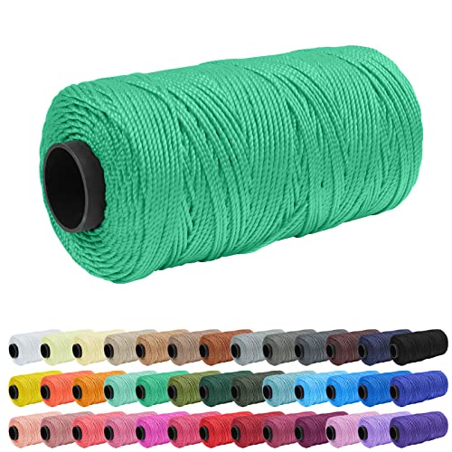 Uiopa 1,5mm x 200m Polypropylen Makramee Garn 3 Stränge Makramee-Schnur Farbig Macrame Cord Häkelgarn für Häkeln, Stricken, Geflochten, DIY Handwerk von Uiopa