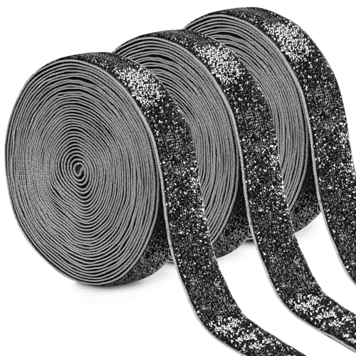 Uiopa 3 Rollen Glitzerband Samtband Schwarz Geschenkband Breit 15mm x 4,5m Schleifenband Samt Dekoband Ribbon Stoffbänder für Geschenkverpackungen, Kränze, Blumensträuße, DIY-Projekte Uiopa 3 Rollen Glitzerband Samtband Schwarz Geschenkband Breit 15mm x 4,5m Schleifenband Samt Dekoband Ribbon Stoffbänder für Geschenkverpackungen, Kränze, Blumensträuße, DIY-Projekte von Uiopa