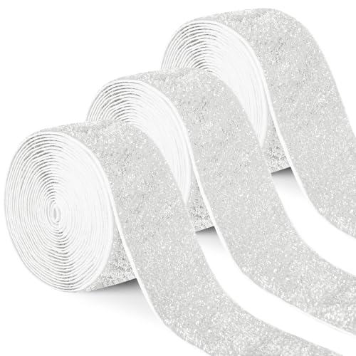 Uiopa 3 Rollen Glitzerband Samtband Weiß Geschenkband Breit 38mm x 2,7m Schleifenband Samt Dekoband Ribbon Stoffbänder für Geschenkverpackungen, Kränze, Blumensträuße, DIY-Projekte Uiopa 3 Rollen Glitzerband Samtband Weiß Geschenkband Breit 38mm x 2,7m Schleifenband Samt Dekoband Ribbon Stoffbänder für Geschenkverpackungen, Kränze, Blumensträuße, DIY-Projekte von Uiopa