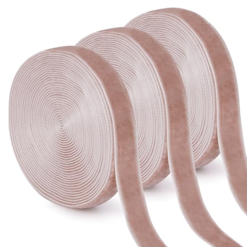 Uiopa 3 Rollen Samtband Champagner-Rosa Geschenkband Breit 10mm x 4,5m Schleifenband Samt Dekoband Ribbon Stoffbänder für Geschenkverpackungen, Kränze, Blumensträuße, DIY-Projekte Uiopa 3 Rollen Samtband Champagner-Rosa Geschenkband Breit 10mm x 4,5m Schleifenband Samt Dekoband Ribbon Stoffbänder für Geschenkverpackungen, Kränze, Blumensträuße, DIY-Projekte von Uiopa