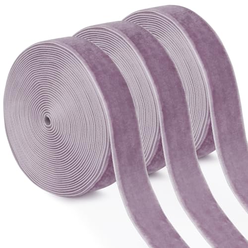 Uiopa 3 Rollen Samtband Grau Violett Geschenkband Breit 20mm x 4,5m Schleifenband Samt Dekoband Ribbon Stoffbänder für Geschenkverpackungen, Kränze, Blumensträuße, DIY-Projekte Uiopa 3 Rollen Samtband Grau Violett Geschenkband Breit 20mm x 4,5m Schleifenband Samt Dekoband Ribbon Stoffbänder für Geschenkverpackungen, Kränze, Blumensträuße, DIY-Projekte von Uiopa
