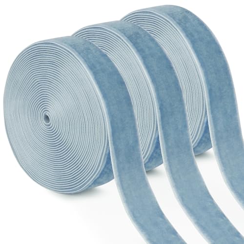 Uiopa 3 Rollen Samtband Hellblau Geschenkband Breit 15mm x 4,5m Schleifenband Samt Dekoband Ribbon Stoffbänder für Geschenkverpackungen, Kränze, Blumensträuße, DIY-Projekte Uiopa 3 Rollen Samtband Hellblau Geschenkband Breit 15mm x 4,5m Schleifenband Samt Dekoband Ribbon Stoffbänder für Geschenkverpackungen, Kränze, Blumensträuße, DIY-Projekte von Uiopa