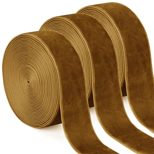 Uiopa 3 Rollen Samtband Kaffee Geschenkband Breit 25mm x 4,5m Schleifenband Samt Dekoband Ribbon Stoffbänder für Geschenkverpackungen, Kränze, Blumensträuße, DIY-Projekte Uiopa 3 Rollen Samtband Kaffee Geschenkband Breit 25mm x 4,5m Schleifenband Samt Dekoband Ribbon Stoffbänder für Geschenkverpackungen, Kränze, Blumensträuße, DIY-Projekte von Uiopa