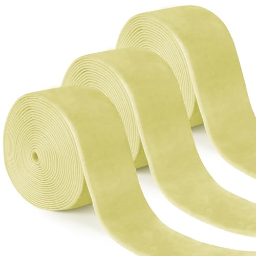 Uiopa 3 Rollen Samtband Zitronengelb Geschenkband Breit 38mm x 2,7m Schleifenband Samt Dekoband Ribbon Stoffbänder für Geschenkverpackungen, Kränze, Blumensträuße, DIY-Projekte Uiopa 3 Rollen Samtband Zitronengelb Geschenkband Breit 38mm x 2,7m Schleifenband Samt Dekoband Ribbon Stoffbänder für Geschenkverpackungen, Kränze, Blumensträuße, DIY-Projekte von Uiopa