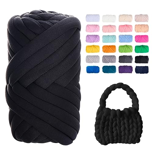 Uiopa Bulky Armstricken Wolle, 250g Dicke Wolle Sperrige Handstrickgarn, Grob Gestrickte Schlauchgarn Häkel Wolle Chunky Yarn für Taschen, Decken, Körbe, Haustiernester, DIY-Kunsthandwerk von Uiopa