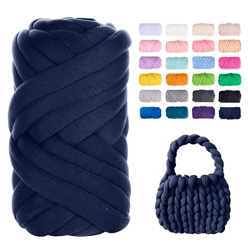 Uiopa Bulky Armstricken Wolle, 250g Dicke Wolle Sperrige Handstrickgarn, Grob Gestrickte Schlauchgarn Häkel Wolle Chunky Yarn für Taschen, Decken, Körbe, Haustiernester, DIY-Kunsthandwerk von Uiopa