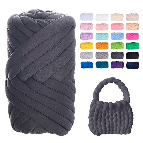 Uiopa Bulky Armstricken Wolle, 250g Dicke Wolle Sperrige Handstrickgarn, Grob Gestrickte Schlauchgarn Häkel Wolle Chunky Yarn für Taschen, Decken, Körbe, Haustiernester, DIY-Kunsthandwerk von Uiopa