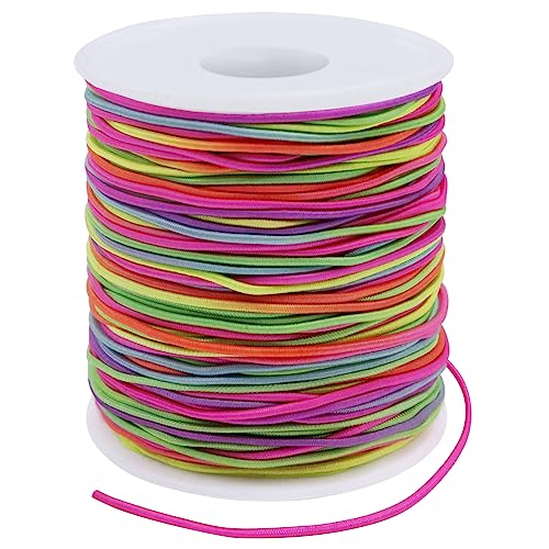 Uiopa Gummiband für Armbänder, 1,5mm x 65m Gummiband Rund Gummifaden Perlenschnur, Elastische Schnur Gummibänder für Armbänder, Halsketten, Perlenarbeiten, Schmuckherstellung, DIY Handwerk von Uiopa