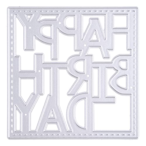 Metall-Stanzformen "Happy Birthday", Prägeschablone, Osterbedarf für Scrapbooking, Geschenkkarten, Kunststempel Metall-Stanzformen "Happy Birthday", Prägeschablone, Osterbedarf für Scrapbooking, Geschenkkarten, Kunststempel von Uitndvyte