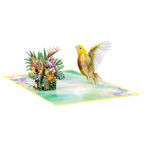 Muttertags-Grußkarte, 3D-Blumen-Vogel-Grußkarte mit Umschlag, handgefertigte Muttertagskarte für Mutter, Lehrerin Muttertags-Grußkarte, 3D-Blumen-Vogel-Grußkarte mit Umschlag, handgefertigte Muttertagskarte für Mutter, Lehrerin von Uitndvyte