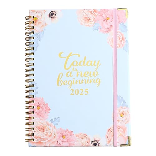 Kalender 2025 Buchkalender 2025 Wochenplaner Ringbuch 21.1 * 15cm, 12 Monate Terminplaner (Jan.2025-Dez.2025), 80 Blätter Kalender 2025 Daily Planner Notizbuch (D) von Uixxducc