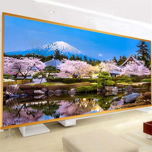 Uixxducc 5d Diamant Painting Bausätze Set Kirschblüte Landschaft DIY Diamond Painting Bilder Diamant Painting Erwachsene Kinder Mädchen (180x70cm) von Uixxducc