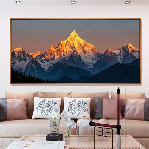 Uixxducc Diamond Painting Spitze des Berges Landschaft Diamant Painting Bilder Erwachsene, Landschaft Diamond Painting Arts Craft für Home Wand Decor (180x70cm) von Uixxducc