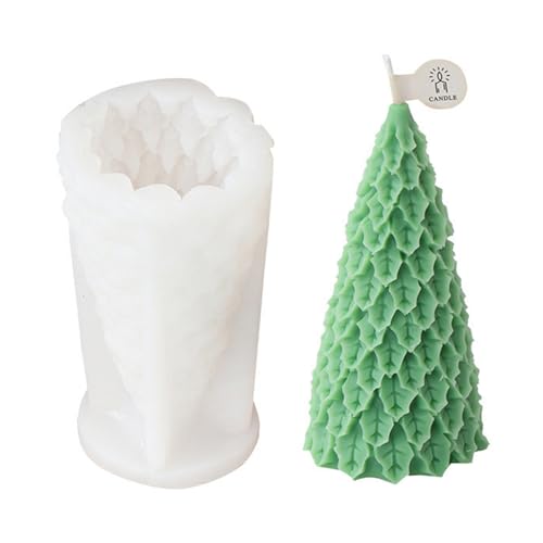 Weihnachten Kerzenform Silikon,Weihnachtsbaum Kerzenform,3D Weihnachtsbaum Silikonform Weihnachten Silikon Gießform Weihnachten Baum Giessformen Silikon Kerzenform (A) von Uixxducc