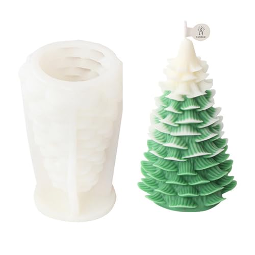 Weihnachten Kerzenform Silikon,Weihnachtsbaum Kerzenform,3D Weihnachtsbaum Silikonform Weihnachten Silikon Gießform Weihnachten Baum Giessformen Silikon Kerzenform (F) von Uixxducc