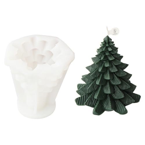 Weihnachten Kerzenform Silikon,Weihnachtsbaum Kerzenform,3D Weihnachtsbaum Silikonform Weihnachten Silikon Gießform Weihnachten Baum Giessformen Silikon Kerzenform (G) von Uixxducc