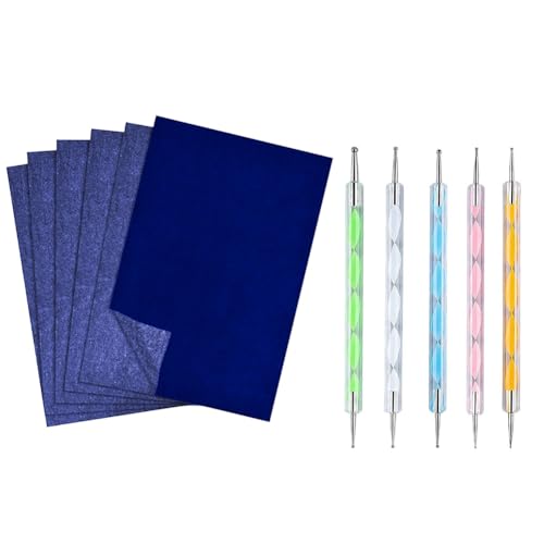 Ujjdwiurgh 200 Blatt Graphit-Abklatschpapier Kohle-Transferpapier mit Prägestift Werkzeug Blau zum Abzeichnen Ujjdwiurgh 200 Blatt Graphit-Abklatschpapier Kohle-Transferpapier mit Prägestift Werkzeug Blau zum Abzeichnen von Ujjdwiurgh