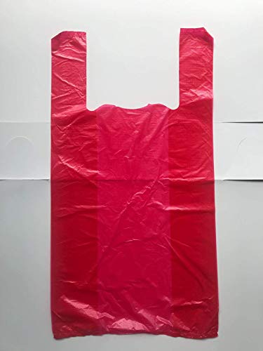 UK Store 247 Tragetaschen aus Kunststoff, robust, 27,9 x 43,2 x 53,3 cm, Rot, 100 Stück von Uk Store 247