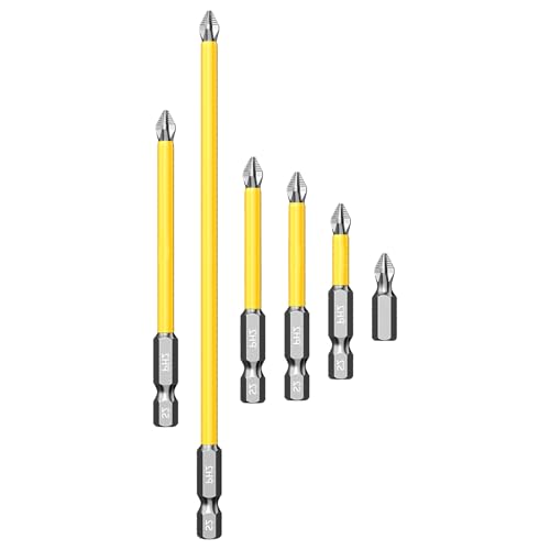 6Pcs Power Bohrer Magnetische Auswirkungen Bohrer Magnetische Schraubendreher Bit Magnetische Antislip Schraubendreher Bit Set Befestigung von Ukbzxcmws