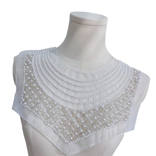 Polyester Mesh Kragen Applikation Perlenstickerei Handnähen Kragen Dekorative Patches Corsage Für Formelle Anlässe Partykleid von Ukbzxcmws