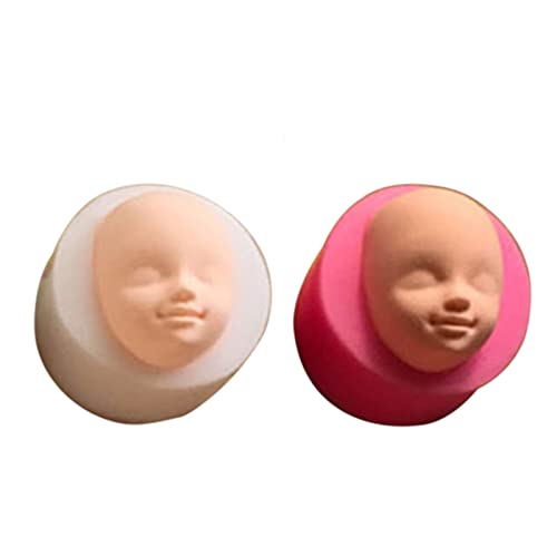 Silikonform für Puppenkopf, Baby-Kopf, Babyparty, Fondant, Kuchen, Ton, Seife, Harz, Schokolade, menschliches Gesicht, Form für Ton, 3D-Puppenkopf, Babykopf-Form von Ukbzxcmws