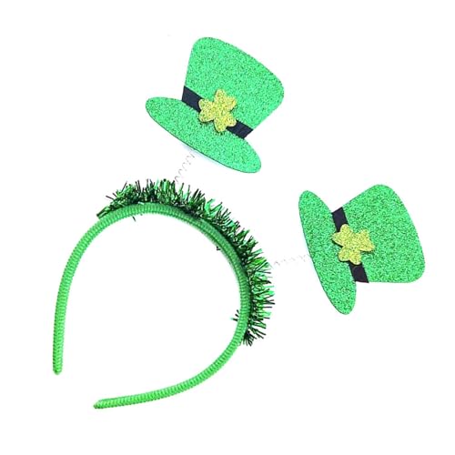 Ukbzxcmws Bringen Sie Spaß auf Ihre irische Nationalfeiertag mit buntem Frühlings-Haarband, hochwertige Materialien für Frauen, Hüte für Partys von Ukbzxcmws
