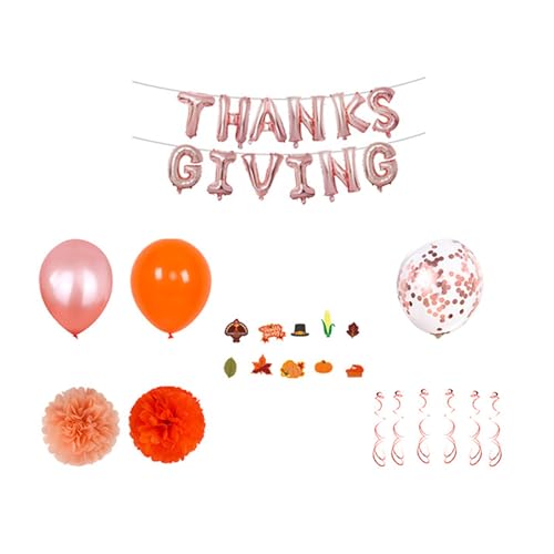 Ukbzxcmws Herbst-Motto-Party-Dekorationsset, Stile, Ballon, Latex-Ballon, für Thanksgiving, Babyparty, Geburtstagsparty, Party-Dekorationen für Thanksgiving von Ukbzxcmws
