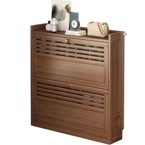 Schuhschrank Schmal Shoe Cabinet Slim 17 Cm Tief Schuhaufbewahrung Platzsparend Im Schrank Verschlusstür Kippsicheres Zubehör Verdeckte Scharniere Für Flur, Schlafzimmer Und Kleine Räumee(2 Door,50cm/ von Ukkajovlex