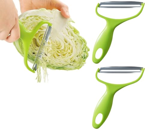 2 Stk Edelstahl Gemüseschäler,Kohl Peeler Obstschäler Weithalsschäler Schäler Küche Potato Peeler Vegetable Peeler Multifunctional Veggie Peeler Spargelschäle für die Küche zu Hause(Grün) von Ulawellor