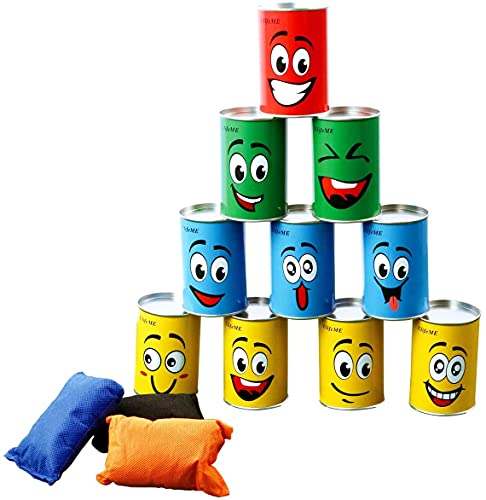 Ulifeme Dosenwerfen Kinder, Dosenwurfspiel für Kindergeburtsta & Andere Party, 10pcs Lächeln Dosen & 3pcs Bunt Wurfsäckchen Set für Gartenspiele, Dosen Werfen Spiele Gifts für Kinder & Erwachsene Ulifeme Dosenwerfen Kinder, Dosenwurfspiel für Kindergeburtsta & Andere Party, 10pcs Lächeln Dosen & 3pcs Bunt Wurfsäckchen Set für Gartenspiele, Dosen Werfen Spiele Gifts für Kinder & Erwachsene von Ulifeme