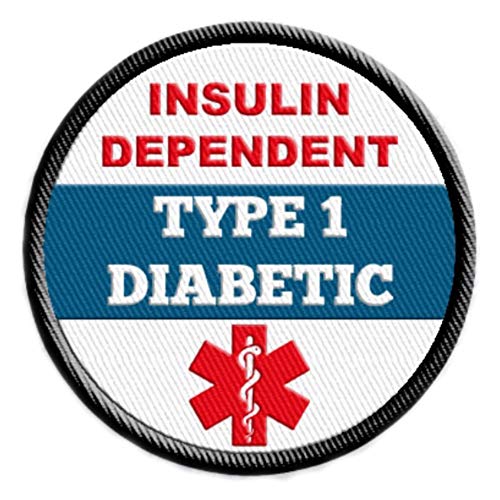 Aufnäher für Diabetiker Insulin Dependent Medical Alert Patch bestickt mit schwarzem Rand, 6,3 cm von UltraBeatusDesigns