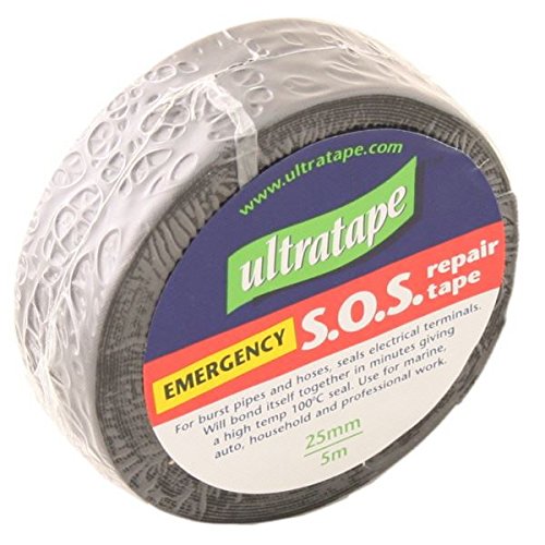 SOS Notfall-Rohrreparatur-Klebeband, schwarz, 25 mm von Ultratape