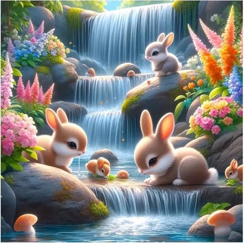 Umfarvt 5D Kaninchenfluss Diamond Painting Erwachsene,Diamond Painting Bilder für Anfänger,DIY Square Drill Voller Kristall Strass Kreuzstich Malen Nach Zahlen Kits für Zuhause Dekor 90x90cm Umfarvt 5D Kaninchenfluss Diamond Painting Erwachsene,Diamond Painting Bilder für Anfänger,DIY Square Drill Voller Kristall Strass Kreuzstich Malen Nach Zahlen Kits für Zuhause Dekor 90x90cm von Umfarvt