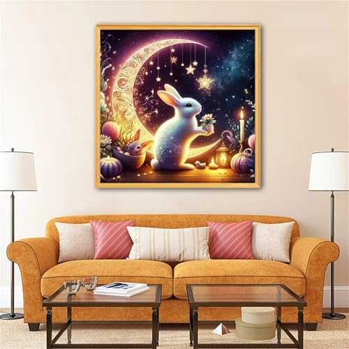 Umfarvt 5D Kaninchenmond Diamond Painting Erwachsene Kinder Diamant Painting Bilder,DIY Round Drill Diamant Kunst Malerei Stickerei Kreuzstich Set für Home Wand Dekor 100x100cm Umfarvt 5D Kaninchenmond Diamond Painting Erwachsene Kinder Diamant Painting Bilder,DIY Round Drill Diamant Kunst Malerei Stickerei Kreuzstich Set für Home Wand Dekor 100x100cm von Umfarvt