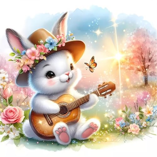 Umfarvt 5D Rabbit Guitar Diamond Painting Kits for Adults Kids,DIY Square Full Drill Diamond Art Painting Kits,Canvas Embroidery diamond art Craft for Home Wall Decor 70x70cm Umfarvt 5D Rabbit Guitar Diamond Painting Kits for Adults Kids,DIY Square Full Drill Diamond Art Painting Kits,Canvas Embroidery diamond art Craft for Home Wall Decor 70x70cm von Umfarvt
