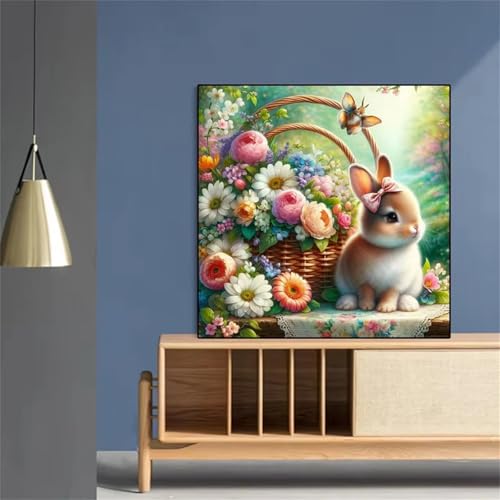 Umfarvt 5D Rabbit Plant Diamond Painting Kits for Adults Kids,DIY Square Full Drill Diamond Art Painting Kits,Canvas Embroidery diamond art Craft for Home Wall Decor 20x20cm Umfarvt 5D Rabbit Plant Diamond Painting Kits for Adults Kids,DIY Square Full Drill Diamond Art Painting Kits,Canvas Embroidery diamond art Craft for Home Wall Decor 20x20cm von Umfarvt