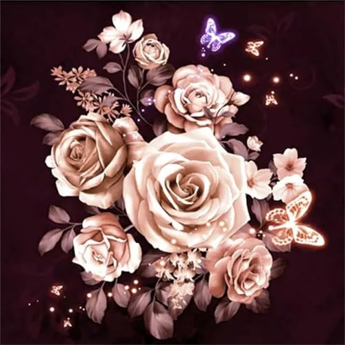 Umfarvt 5D Rose Plant Diamond Painting Kits for Adults Kids,DIY Round Full Drill Diamond Art Painting Kits,Canvas Embroidery diamond art Craft for Home Wall Decor 100x100cm Umfarvt 5D Rose Plant Diamond Painting Kits for Adults Kids,DIY Round Full Drill Diamond Art Painting Kits,Canvas Embroidery diamond art Craft for Home Wall Decor 100x100cm von Umfarvt