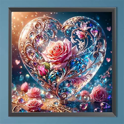 Umfarvt 5D Rosenliebe Diamond Painting Erwachsene Kinder Diamant Painting Bilder,DIY Square Drill Diamant Kunst Malerei Stickerei Kreuzstich Set für Home Wand Dekor 40x40cm Umfarvt 5D Rosenliebe Diamond Painting Erwachsene Kinder Diamant Painting Bilder,DIY Square Drill Diamant Kunst Malerei Stickerei Kreuzstich Set für Home Wand Dekor 40x40cm von Umfarvt