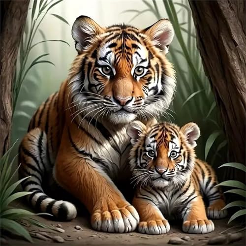 Umfarvt 5D Tiger Family Diamond Painting Kits for Adults Kids,DIY Round Full Drill Diamond Art Painting Kits,Canvas Embroidery diamond art Craft for Home Wall Decor 20x20cm Umfarvt 5D Tiger Family Diamond Painting Kits for Adults Kids,DIY Round Full Drill Diamond Art Painting Kits,Canvas Embroidery diamond art Craft for Home Wall Decor 20x20cm von Umfarvt