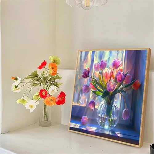 Umfarvt 5D Tulpen Sonnenschein Diamond Painting Erwachsene Kinder Diamant Painting Bilder,DIY Round Drill Diamant Kunst Malerei Stickerei Kreuzstich Set für Home Wand Dekor 50x50cm Umfarvt 5D Tulpen Sonnenschein Diamond Painting Erwachsene Kinder Diamant Painting Bilder,DIY Round Drill Diamant Kunst Malerei Stickerei Kreuzstich Set für Home Wand Dekor 50x50cm von Umfarvt
