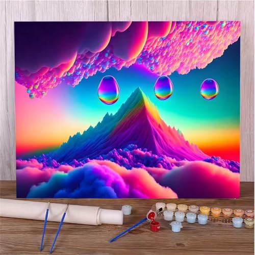 Umfarvt Rosa Malen Nach Zahlen Erwachsene,Abstrakt Malen Nach Zahlen,Without Framed inklusive Pinsel und Acrylfarben DIY handgemaltes Ölgemälde Set für Anfänger für Home Decor 30x40cm von Umfarvt