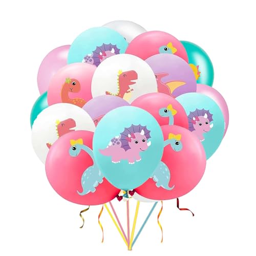 20 Packungen Dinosaurier Luftballons - Rosa Dinosaurier Party Dekorationen Mädchen Dinosaurier Dinosaurier Ballon Rosa Dinosaurier Party Dekorationen 3 Geburtstag Dekorationen für Mädchen Dinosaurier von Umimiss