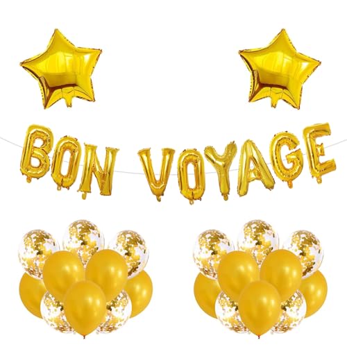 Bon Voyage Banner - Bon Voyage Dekorationen Viel Glück Dekorationen Abschied Party Dekorationen Australien Abschied Party Dekorationen Bon Voyage Luftballons Ruhestand Dekorationen Abschlussfeier von Umimiss