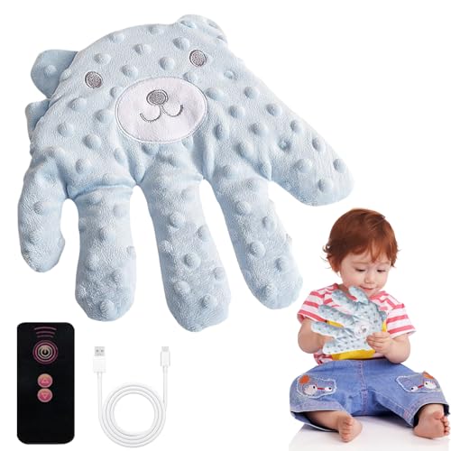 Umllpet Baby Soothing Palm Hand, Baby Elektrischer Einschlafhilfe Handkissen, Baby Beruhigungshandkissen mit Automatic Clapping, Beruhigendes Handfläche Zum Beruhigen Baby von Umllpet