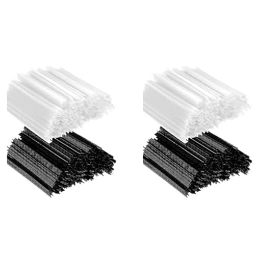 Umsoxhy 4000-Teiliges Mini-Tag-Set, 0,5-Cm-Preisschilder für Kleidungsetiketten mit Widerhaken, 2000 Schwarze VerschlüSse und 2000 WeißE VerschlüSse von Umsoxhy