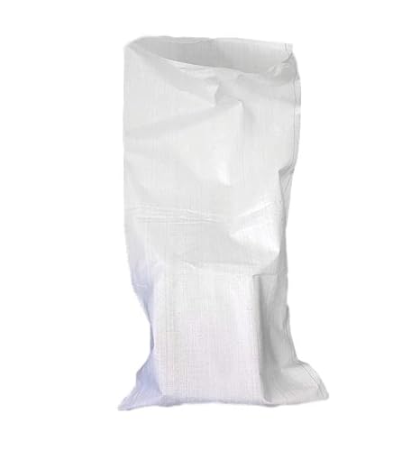 (10 Stück) weiß PP Gewebte Säcke 80x125cm PP Beutel Schutt Baukasten Sack Müllentsorgungssäcke (10) von Unbekannt