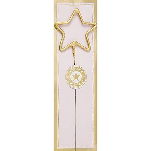 1 Wunderkerze Stern Gold Goldstück rosa Wondercandle Classic von Unbekannt