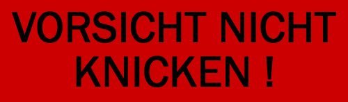 Carpeta 10 selbstklebende Warnetiketten *Vorsicht Nicht Knicken!* für Bewerbungsmappen und wichtige Unterlagen, rot, 90mm x 35mm von Unbekannt